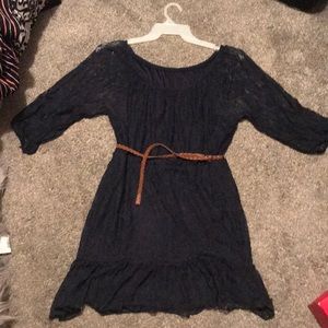 Navy blue lace dress
